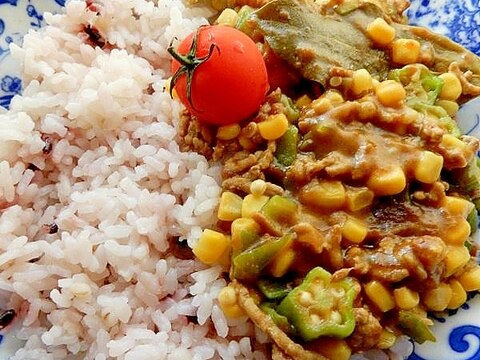 まな板なし❤合い挽き肉&冷凍野菜のカレーライス♪